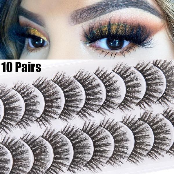 false eyelashes 10 pairs soft hair reusable natural long 3d fake lashes set black fluffy cross eyelash extension makeup tools
false eyelashes 10 pairs soft hair reusable natural long 3d fake lashes set black fluffy cross eyelash extension makeup tools