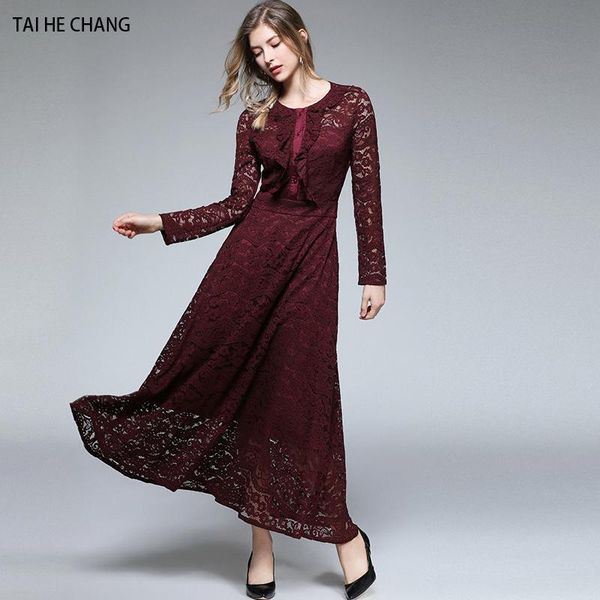 casual dresses ruffles autumn lace dress work slim fashion hollow out women a-line vintage long sleeve maxi vestidos, Black;gray
casual dresses ruffles autumn lace dress work slim fashion hollow out women a-line vintage long sleeve maxi vestidos, Black;gray