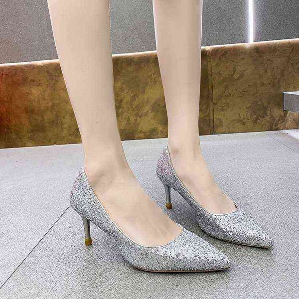 kukusequin high heels women's 2021 spring korean fairy style single sho pointed thin shallow mouth fashion
kukusequin high heels women's 2021 spring korean fairy style single sho pointed thin shallow mouth fashion