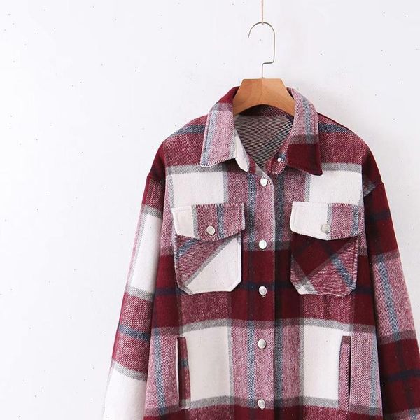 klacwaya women blouses woolen plaid skirt ladies fashion long sleeve lapel coat chic, White
klacwaya women blouses woolen plaid skirt ladies fashion long sleeve lapel coat chic, White