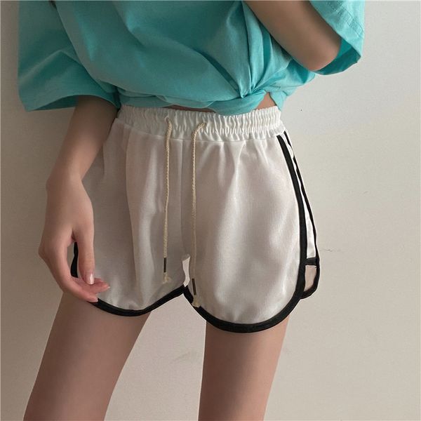women's shorts ~korean version of home casual elastic high waist sports student pants, White;black
women's shorts ~korean version of home casual elastic high waist sports student pants, White;black