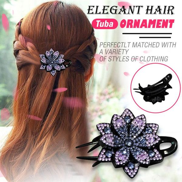 hair clips & barrettes fashion rhinestone double flower clip flexible durable women dovetail special claw gift for, Golden;silver
hair clips & barrettes fashion rhinestone double flower clip flexible durable women dovetail special claw gift for, Golden;silver