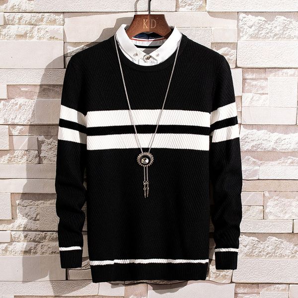 sweater knit autumn and winter men's fashion thickened fake two shirt collar pullover base wear 40, White;black
sweater knit autumn and winter men's fashion thickened fake two shirt collar pullover base wear 40, White;black