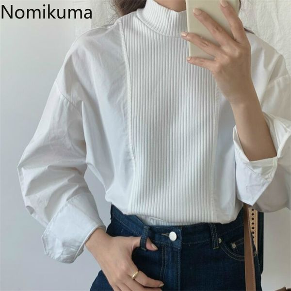 nomikuma korean knitted patchwork women blouse causal puff long sleeve shirt autumn winter half turtleneck pullover 6d636 210401, White
nomikuma korean knitted patchwork women blouse causal puff long sleeve shirt autumn winter half turtleneck pullover 6d636 210401, White