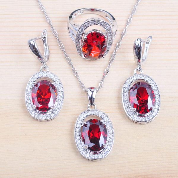 earrings & necklace russian style red cubic zirconia jewelry sets crystals pendants earring ring for women luxury party qz093, Silver
earrings & necklace russian style red cubic zirconia jewelry sets crystals pendants earring ring for women luxury party qz093, Silver