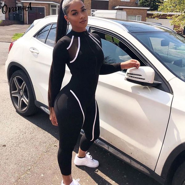 orangea long sleeve women jumpsuits mesh striped patchwork sporty workout active wear zipper fitness streetwear skinny outfits, Black;white
orangea long sleeve women jumpsuits mesh striped patchwork sporty workout active wear zipper fitness streetwear skinny outfits, Black;white