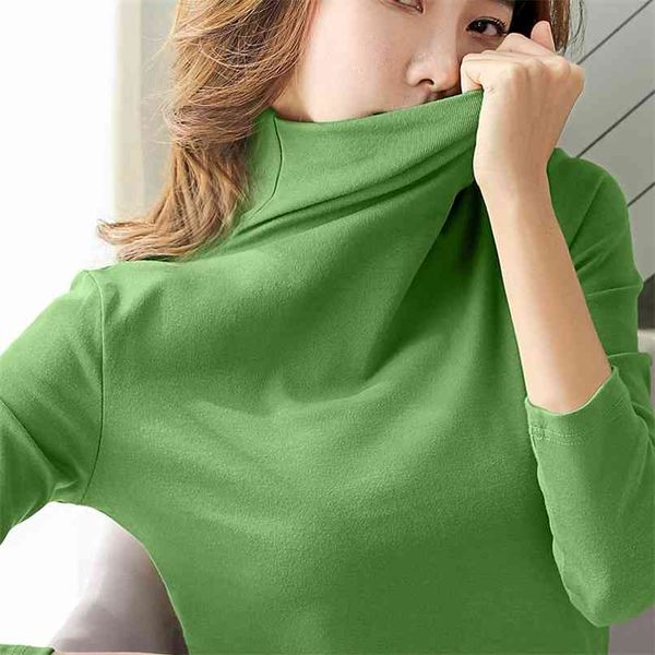 s-xl turtleneck t-shirts women spring summer bottoming female plus size solid candy color tees slim 210601, White
s-xl turtleneck t-shirts women spring summer bottoming female plus size solid candy color tees slim 210601, White
