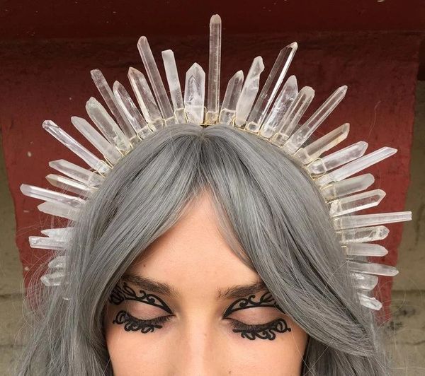 hair clips & barrettes wicca raw crystal crown witch party bridal witchcraft accessories wedding bridesmaid jewelry gift, Golden;silver
hair clips & barrettes wicca raw crystal crown witch party bridal witchcraft accessories wedding bridesmaid jewelry gift, Golden;silver