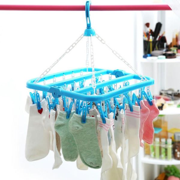 hangers & racks 32 clip windproof socks inner hanger 360° rotatable folding indoor drying rack portable space saving plastic storage
hangers & racks 32 clip windproof socks inner hanger 360° rotatable folding indoor drying rack portable space saving plastic storage