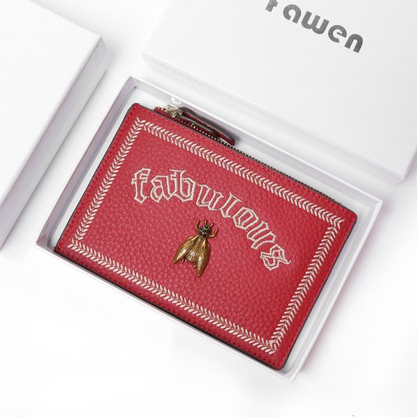 wallet 2021 fashion card bag women's multi position leather ultra-thin exquisite high-end with two fold small buckle, Red;black
wallet 2021 fashion card bag women's multi position leather ultra-thin exquisite high-end with two fold small buckle, Red;black