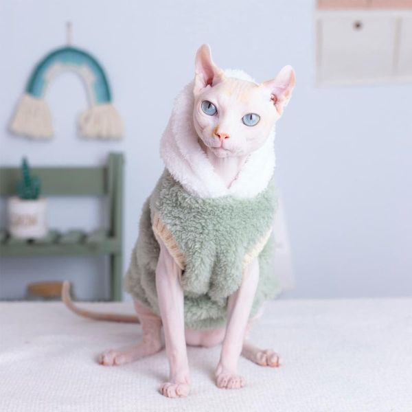 hairless cat devon sphinx autumn and winter plush double face velvet vest warm denis clothes for cats costumes
hairless cat devon sphinx autumn and winter plush double face velvet vest warm denis clothes for cats costumes