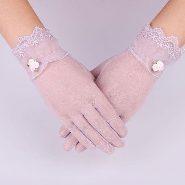 five fingers gloves anti-slip sunscreen women lce silk lace mittens with flower lady breathable thin comfortable driving glove, Blue;gray
five fingers gloves anti-slip sunscreen women lce silk lace mittens with flower lady breathable thin comfortable driving glove, Blue;gray