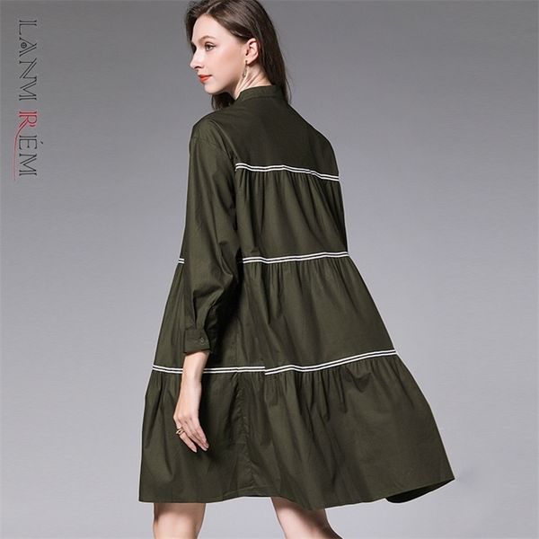 women big size green shirt dress stand collar long sleeve loose fit fashion spring autumn 2e1052 210526, Black;gray
women big size green shirt dress stand collar long sleeve loose fit fashion spring autumn 2e1052 210526, Black;gray