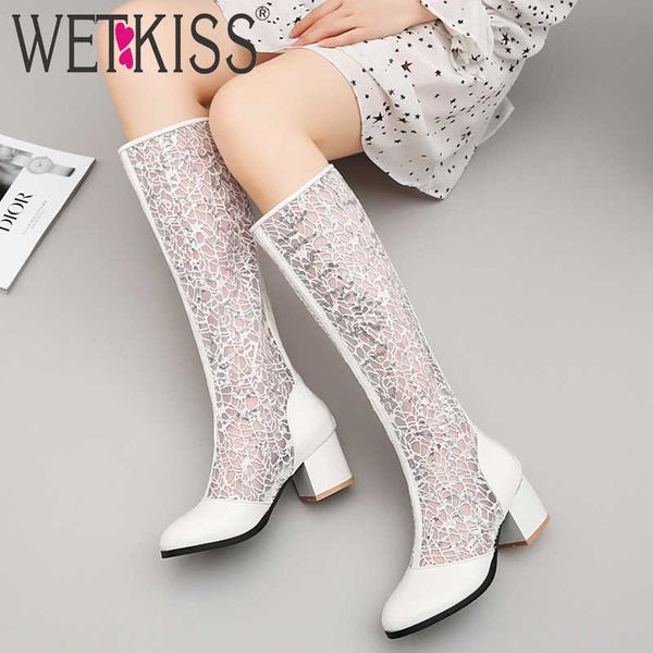 wetkiss high heels boots women patent pu boots summer mesh shoes female square toe zip shoes woman white puls size 32-45 210630, Black
wetkiss high heels boots women patent pu boots summer mesh shoes female square toe zip shoes woman white puls size 32-45 210630, Black