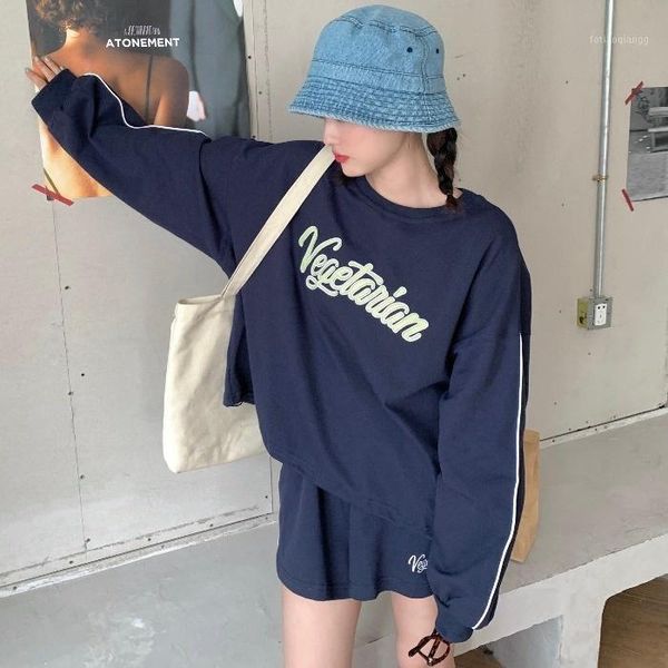 women's tracksuits 2021 autumn leisure sports anti-aging fashion suit letter pullover sweatshirt loose shorts two-piece, Gray
women's tracksuits 2021 autumn leisure sports anti-aging fashion suit letter pullover sweatshirt loose shorts two-piece, Gray