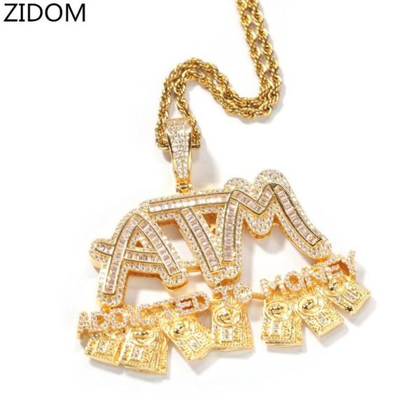 men hip hop iced out atm addicted to money pendant necklaces zircon hiphop letters necklace charm jewelry gifts, Silver
men hip hop iced out atm addicted to money pendant necklaces zircon hiphop letters necklace charm jewelry gifts, Silver