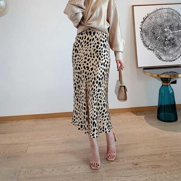 skirts women skirt slip silk leopard print elastic waist, Black
skirts women skirt slip silk leopard print elastic waist, Black