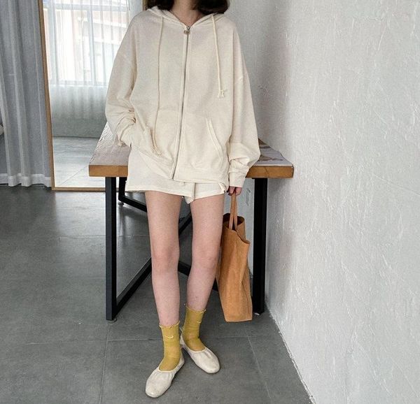 women's tracksuits spring autumn casual sports suit thin fur loose hooded jacket + wide-legged shorts two-piece set outfits, Gray
women's tracksuits spring autumn casual sports suit thin fur loose hooded jacket + wide-legged shorts two-piece set outfits, Gray
