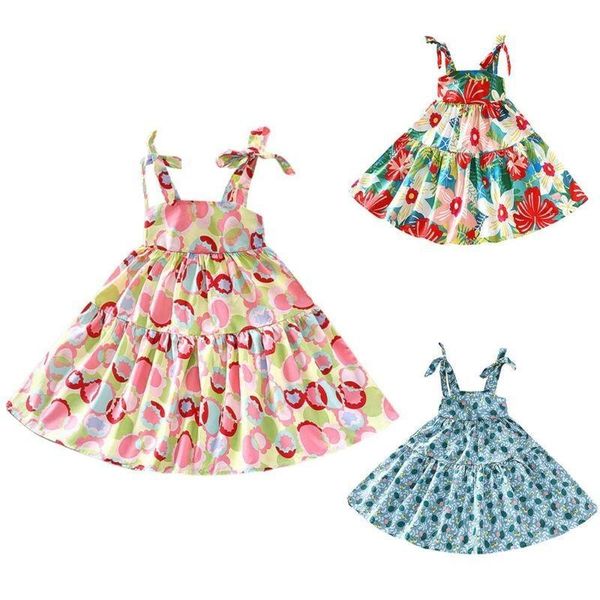 girl's dresses kids girls summer floal print sleeveless strappy swing dress casual baggy party gown cute princess vestidos, Red;yellow
girl's dresses kids girls summer floal print sleeveless strappy swing dress casual baggy party gown cute princess vestidos, Red;yellow
