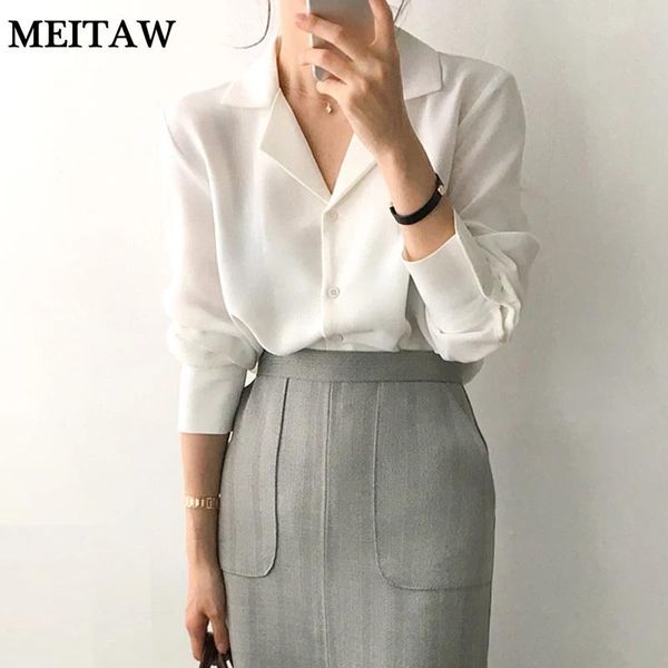 women's blouses & shirts 2021 women long sleeve office blouse ladies turn down collar chiffon female fashion, White
women's blouses & shirts 2021 women long sleeve office blouse ladies turn down collar chiffon female fashion, White