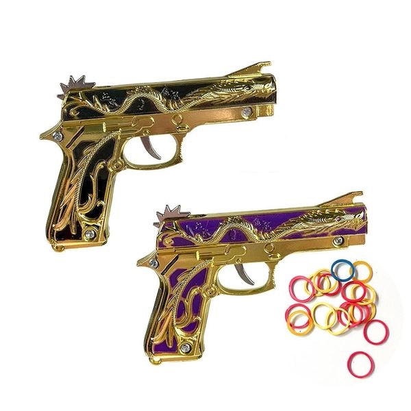 8 cm eat chicken soft bullet alloy golden dragon rubber band gun with continuous firing student children's toy pistol
8 cm eat chicken soft bullet alloy golden dragon rubber band gun with continuous firing student children's toy pistol