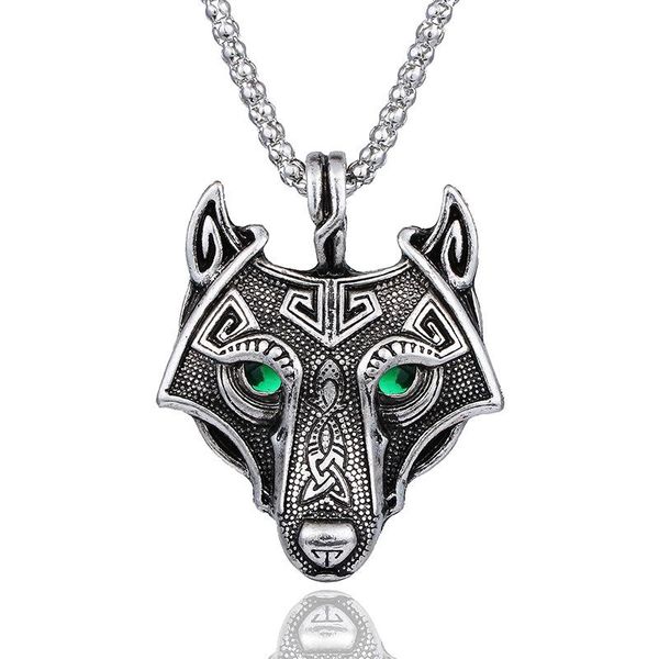 pendant necklaces vintage norse vikings necklace wolf head green crystal eyes original animal jewelry statement, Silver
pendant necklaces vintage norse vikings necklace wolf head green crystal eyes original animal jewelry statement, Silver