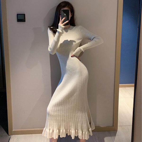 casual dresses autumn winter women fishtail hem knitted dress round neck sweater lady slim bodycon long sleeve bottoming fz01, Black;gray
casual dresses autumn winter women fishtail hem knitted dress round neck sweater lady slim bodycon long sleeve bottoming fz01, Black;gray