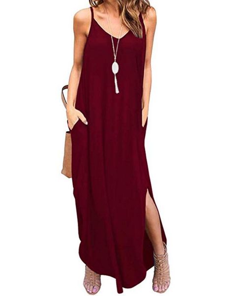 casual dresses 18 colors women spaghetti strap dress summer v neck pocket sling party maxi floral printed loose elegant sundress, Black;gray
casual dresses 18 colors women spaghetti strap dress summer v neck pocket sling party maxi floral printed loose elegant sundress, Black;gray