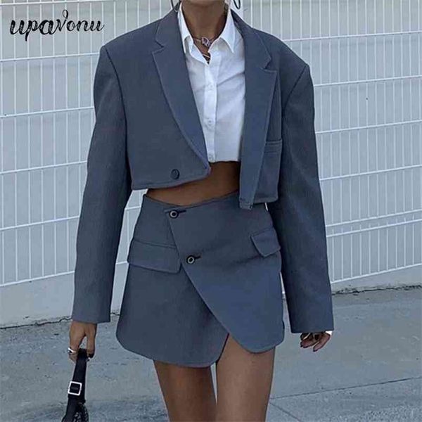 women vintage velvet suit skirt set lapel long sleeve ultra short blazer & irregular mini two-piece 210524, White
women vintage velvet suit skirt set lapel long sleeve ultra short blazer & irregular mini two-piece 210524, White