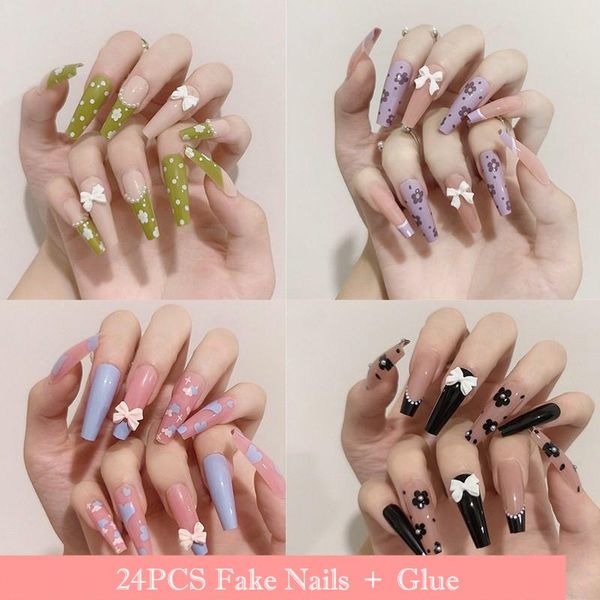 false nails 24pcs pink butterfly pattern fake full cover glue diy manicure nail art tools middle length french style, Red;gold
false nails 24pcs pink butterfly pattern fake full cover glue diy manicure nail art tools middle length french style, Red;gold