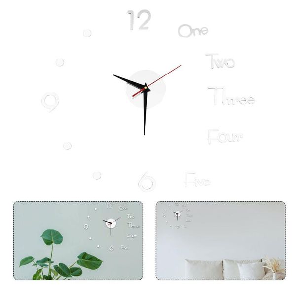 wall clocks 1 set of diy clock acrylic hanging mute office decor