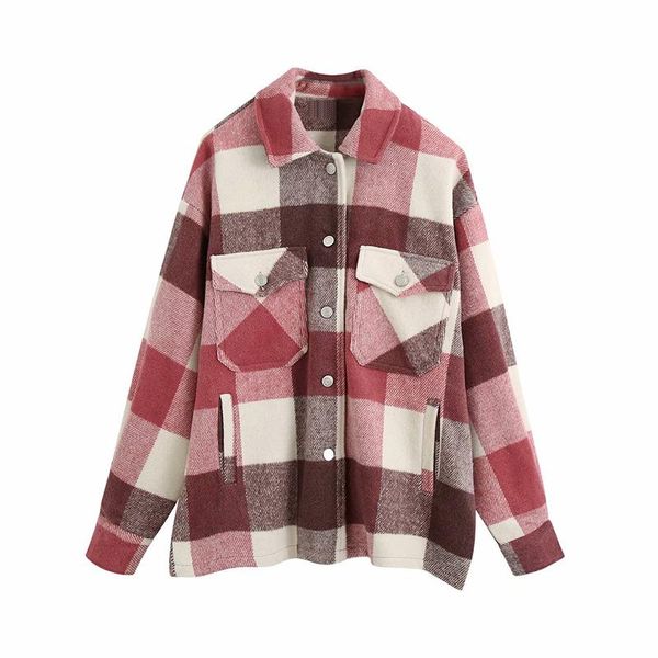 women's jackets oversized plaid jacket vintage stylish pockets coat women fashion lapel collar long sleeve loose outerwear chic, Black;brown
women's jackets oversized plaid jacket vintage stylish pockets coat women fashion lapel collar long sleeve loose outerwear chic, Black;brown