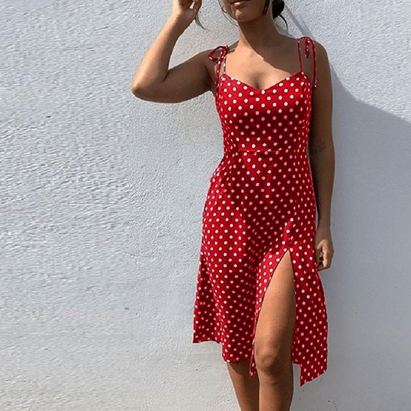 womens dresses f summer spaghetti strap split dress causal dot sleeveless high waist v neck bohe knee length woman robe, Black;gray
womens dresses f summer spaghetti strap split dress causal dot sleeveless high waist v neck bohe knee length woman robe, Black;gray