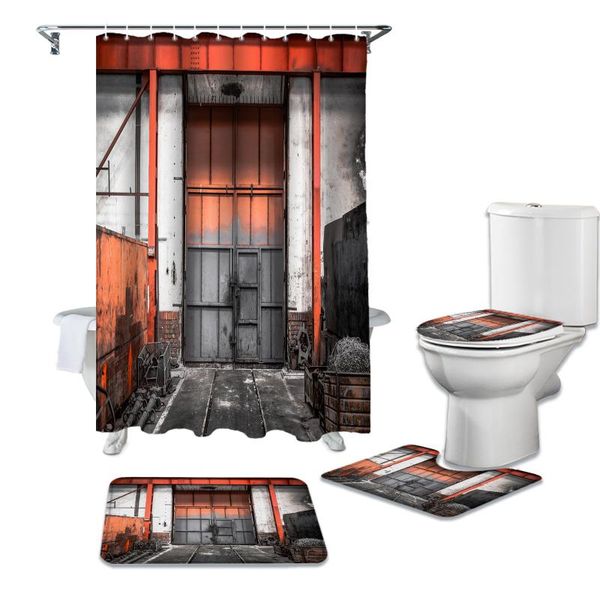 metal iron door retro shower curtain set carpet cover toilet bath mat waterproof bathroom curtains
metal iron door retro shower curtain set carpet cover toilet bath mat waterproof bathroom curtains