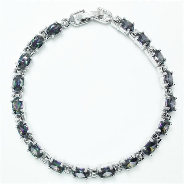 beautiful zircon wholesale & retail women jewelry rainbow mystic color bracelet 7'' link, chain, Black
beautiful zircon wholesale & retail women jewelry rainbow mystic color bracelet 7'' link, chain, Black