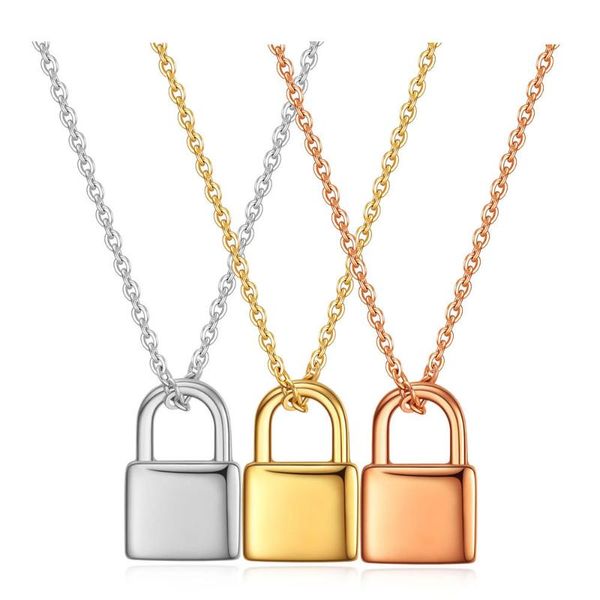 pendant necklaces necklace 2021 moroccan jewelry stainless steel gold lock initial wholesale for women, Silver
pendant necklaces necklace 2021 moroccan jewelry stainless steel gold lock initial wholesale for women, Silver