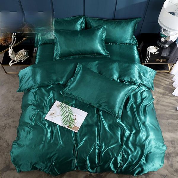 bedding sets green set double duvet cover flat sheet bed linens pillowcase 100% satin silk luxury euro bedclothes
bedding sets green set double duvet cover flat sheet bed linens pillowcase 100% satin silk luxury euro bedclothes