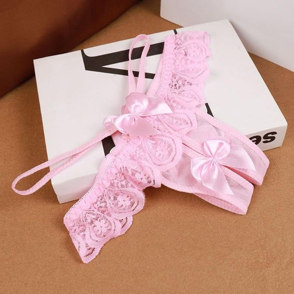 women's panties lace side bow for women thong open crotch briefs hollow transparent temptation low waist, Black;pink
women's panties lace side bow for women thong open crotch briefs hollow transparent temptation low waist, Black;pink