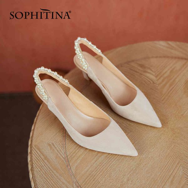 sophitina heels pumps shoes concise sheepskin suede basic medium string bead dress spring pointed toe back strap shoes fo88 210513, Black
sophitina heels pumps shoes concise sheepskin suede basic medium string bead dress spring pointed toe back strap shoes fo88 210513, Black