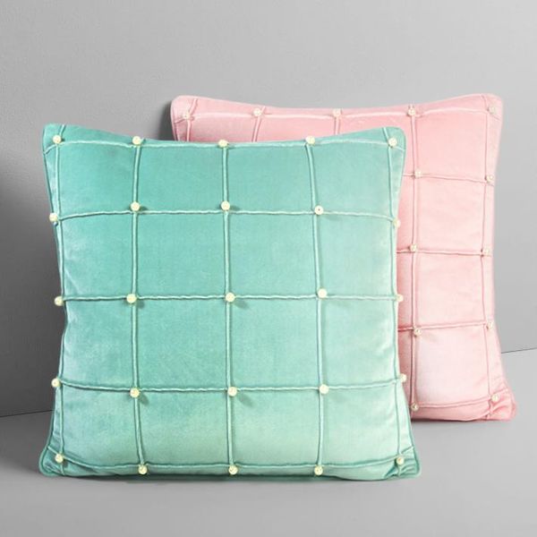 cushion/decorative pillow 45x45cm solid color pink green pearls decorated velvet cushion cover pillowcase sofa throw backrest
cushion/decorative pillow 45x45cm solid color pink green pearls decorated velvet cushion cover pillowcase sofa throw backrest