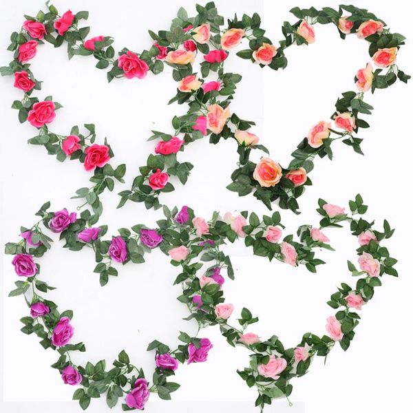 2.2m wedding decorations fake silk roses ivy vine artificial flowers with green leaves wall fence hanging garland for home decor decorative
2.2m wedding decorations fake silk roses ivy vine artificial flowers with green leaves wall fence hanging garland for home decor decorative