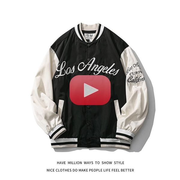women's jackets baseball jacket spring autumn oversize loose boyfriend style bomber varsity couple winter coat women, Black;brown
women's jackets baseball jacket spring autumn oversize loose boyfriend style bomber varsity couple winter coat women, Black;brown