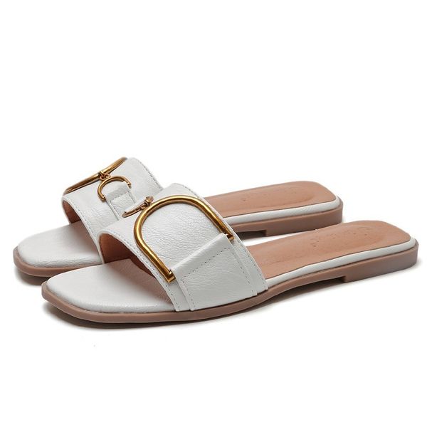 new arrival womens slippers leather square toe flats flip flops designer ladies slides summer sandals women shoes zapatos, Black
new arrival womens slippers leather square toe flats flip flops designer ladies slides summer sandals women shoes zapatos, Black