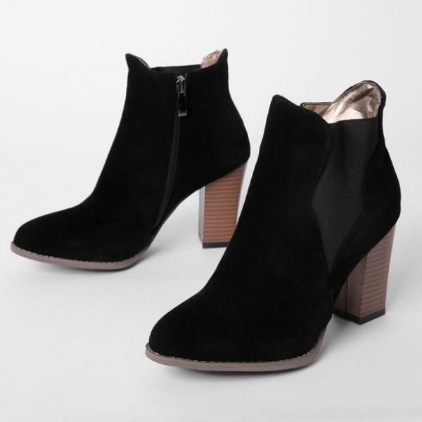 boots big size 9 10 11-16 women shoes ankle for ladies stitching side zipper pointed suede finish, Black
boots big size 9 10 11-16 women shoes ankle for ladies stitching side zipper pointed suede finish, Black
