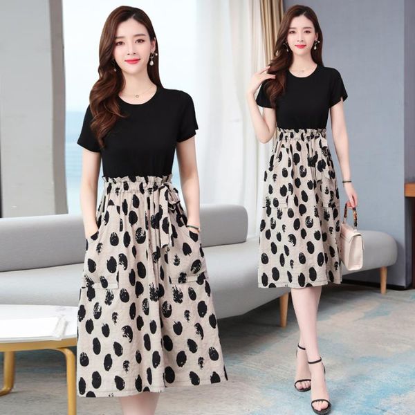 black dot chiffon beach midi dresses spring summer 3xl plus size vintage runway dress elegant women bodycon party vestidos casual, Black;gray
black dot chiffon beach midi dresses spring summer 3xl plus size vintage runway dress elegant women bodycon party vestidos casual, Black;gray