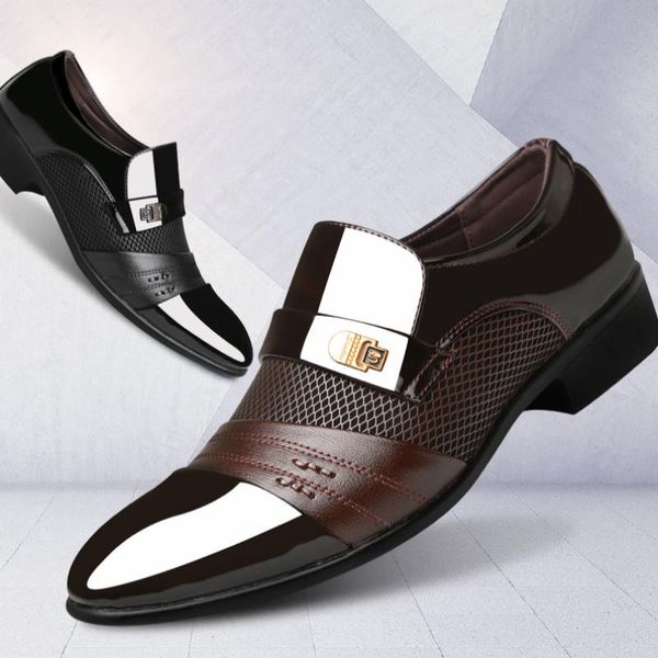 dress shoes brand men formal slip on pointed toe patent leather oxford for business plus size 38-48, Black
dress shoes brand men formal slip on pointed toe patent leather oxford for business plus size 38-48, Black