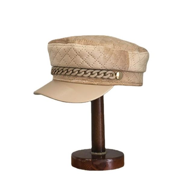 berets vintage chain beret hat for womens spring autumn sunhat female cotton fashionable casual octagonal retro hats, Blue;gray
berets vintage chain beret hat for womens spring autumn sunhat female cotton fashionable casual octagonal retro hats, Blue;gray