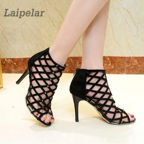 woman rivet stiletto heel high open-toed hollow out high-heeled sandals party wedding shoes laipelar, Black
woman rivet stiletto heel high open-toed hollow out high-heeled sandals party wedding shoes laipelar, Black