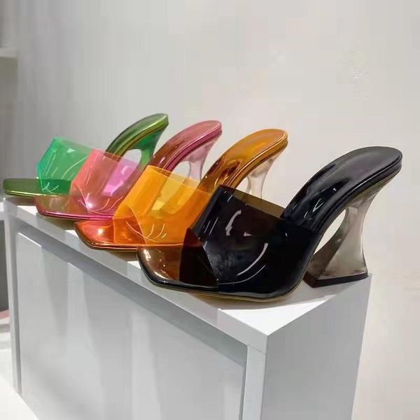 slippers fashion ladies shoes jelly color crystal heel sandals and women candy transparent pvc featured slide, Black
slippers fashion ladies shoes jelly color crystal heel sandals and women candy transparent pvc featured slide, Black