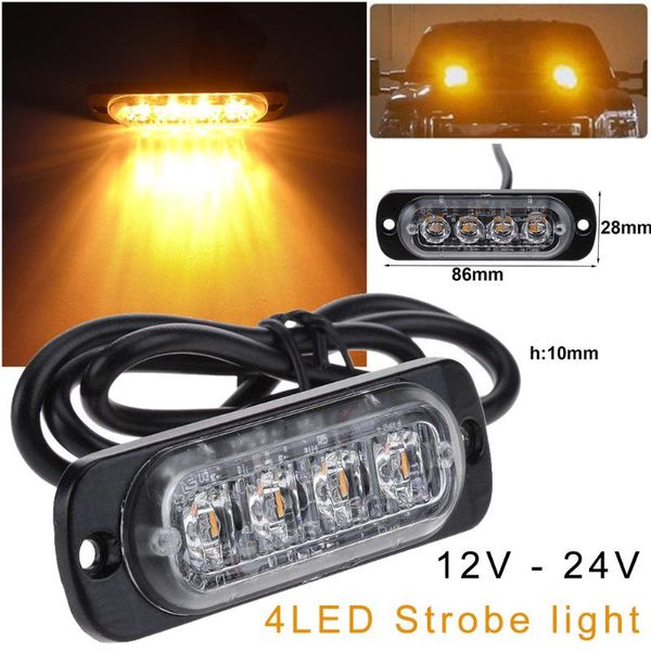 truck 12v 24v 4 led strobe warning light grille flashing lightbar car beacon lamp amber yellow white traffic emergency lights
truck 12v 24v 4 led strobe warning light grille flashing lightbar car beacon lamp amber yellow white traffic emergency lights